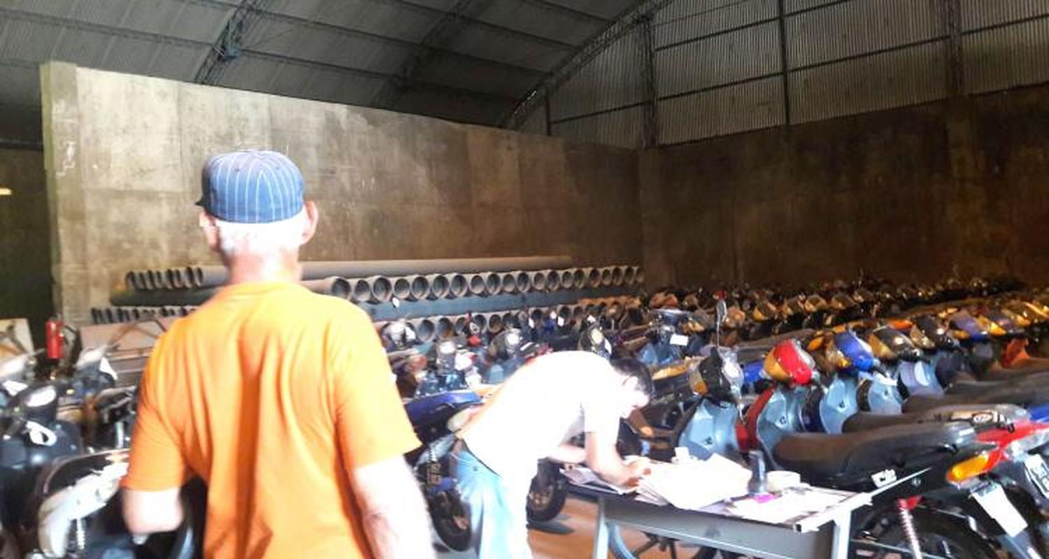 Preparan la segunda compactación de motos secuestradas