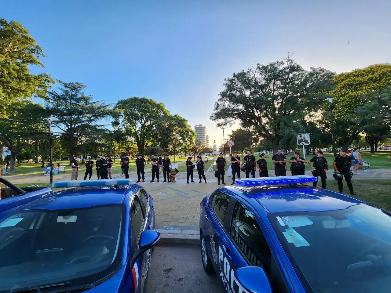 Gran despliegue en el centro de la ciudad de Venado Tuerto.