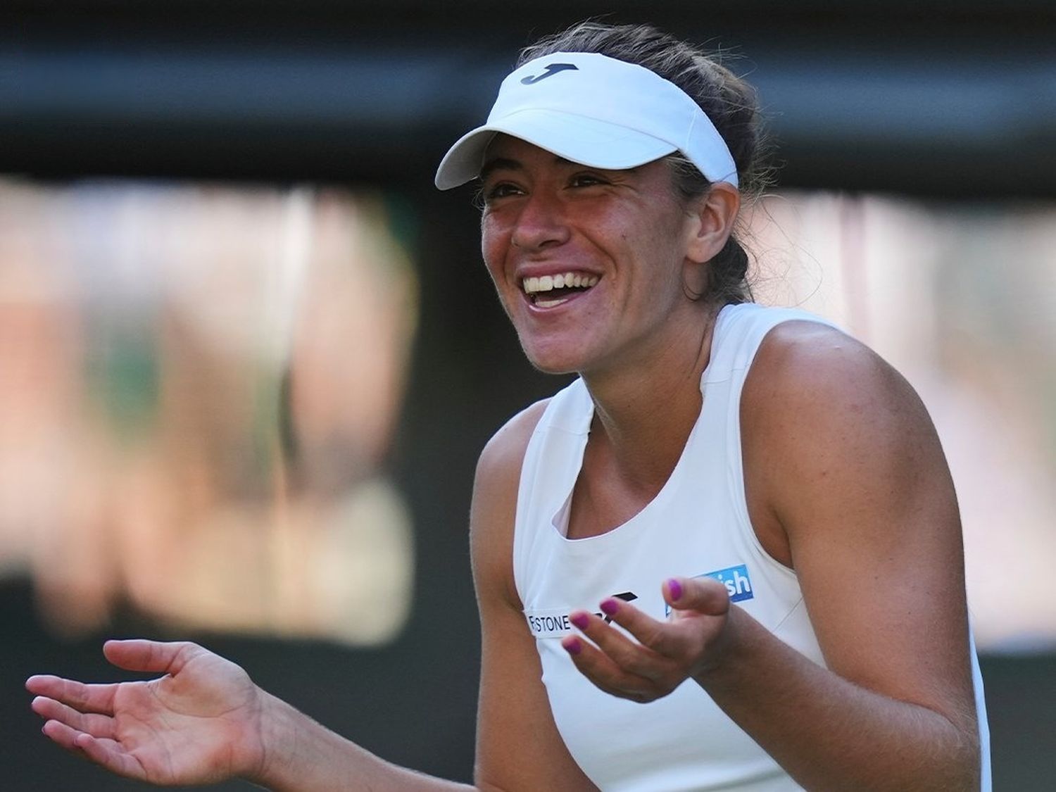 Sorpresa y alegría. Para Solana Sierra, tras avanzar en Wimbledon