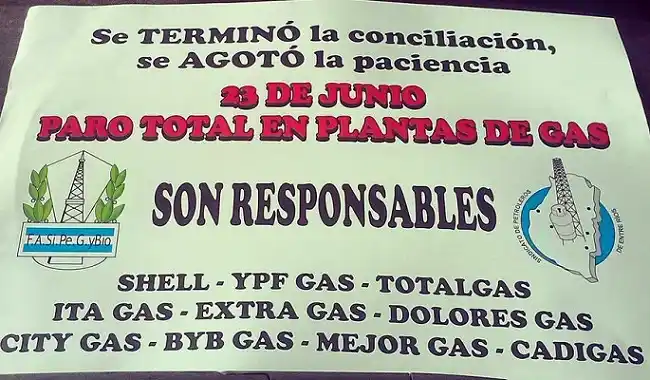 Un paro afecta la distribución de garrafas de gas