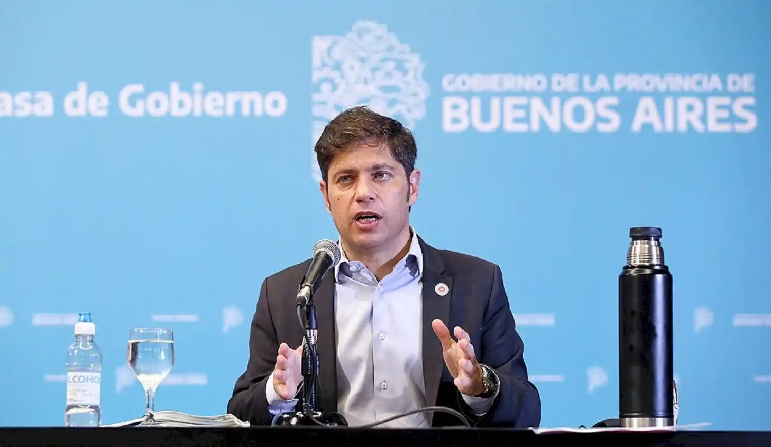 Axel Kicillof participó este lunes de la habitual conferencia de prensa de los lunes.