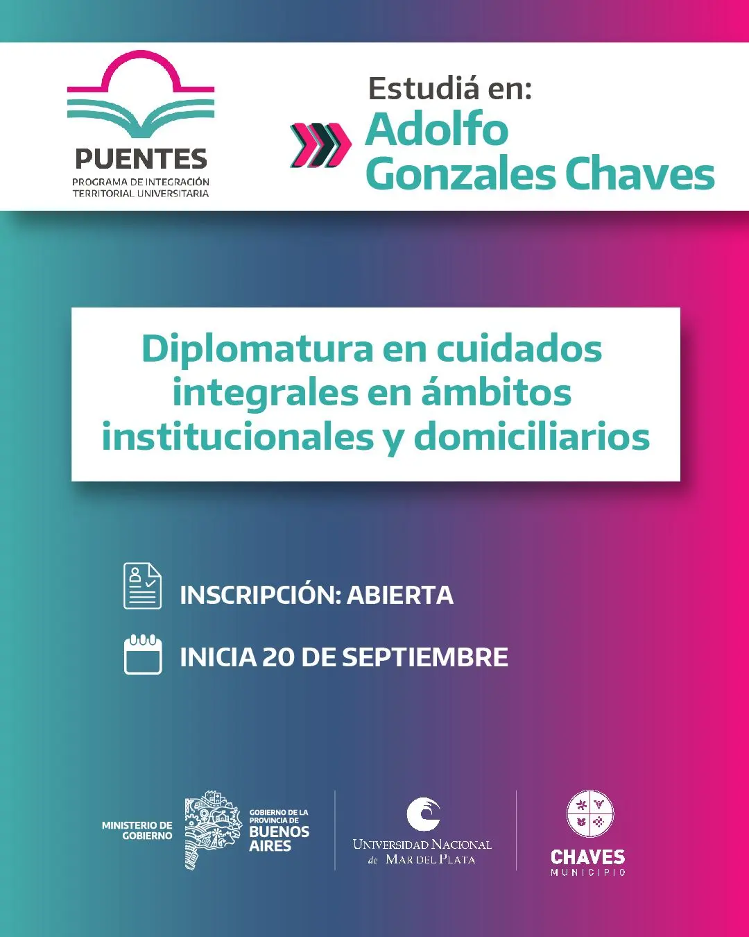 Chaves municipio y la universidad de Mar del Plata lanzan una nueva diplomatura en cuidados integrales