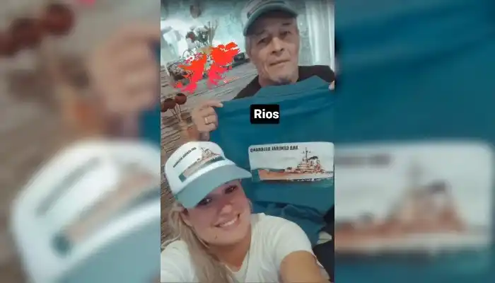 Mayra saluda a su papá