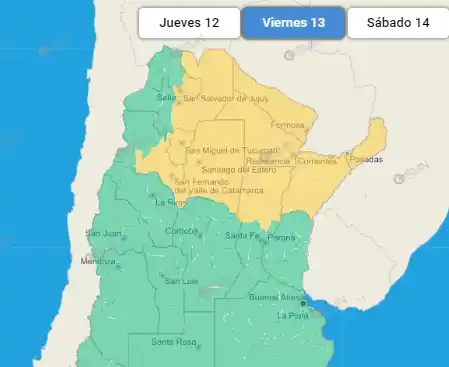 Toda la provincia bajo alerta amarrillo por tormentas
