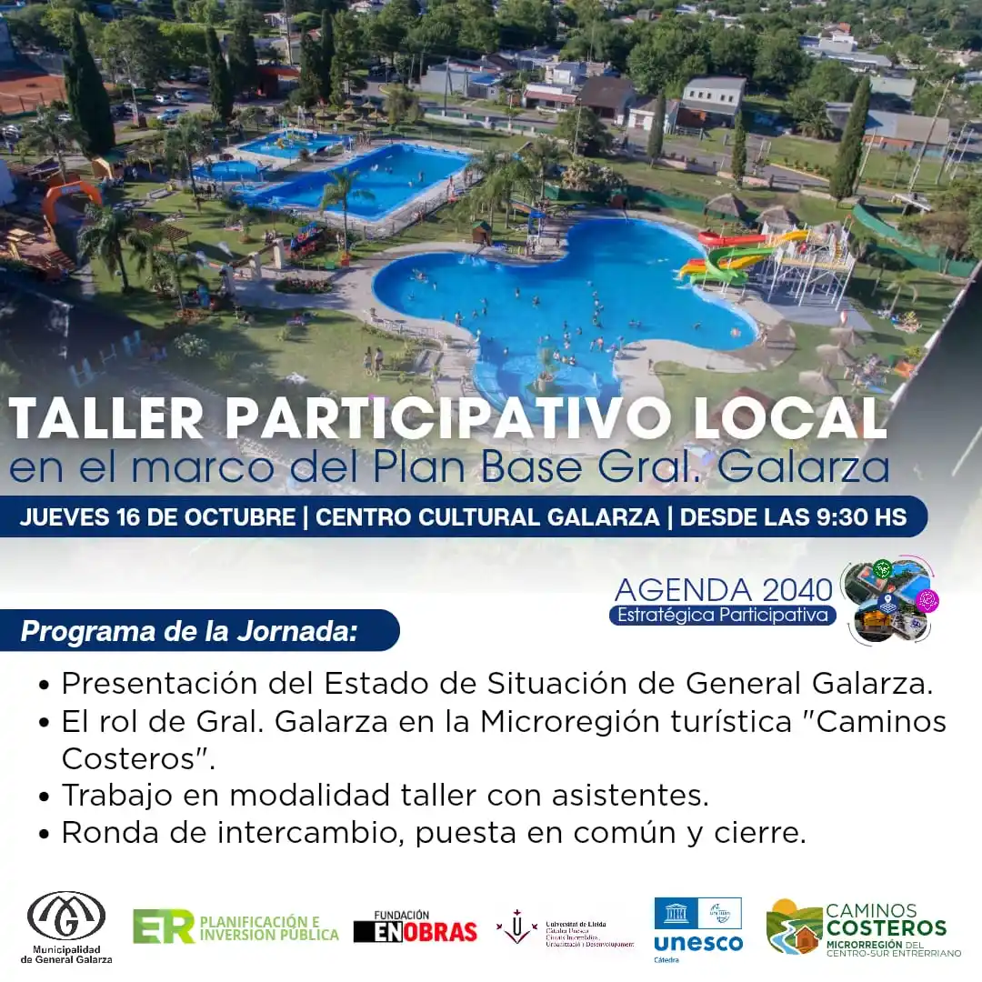 General Galarza avanza con su Plan Base: primer Taller Participativo Local