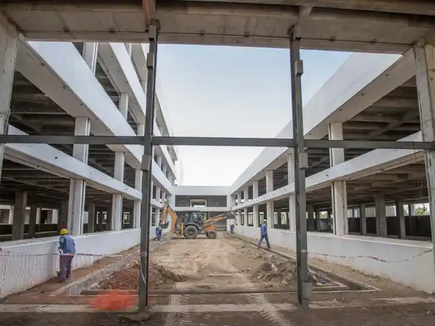 Reactivaron las obras para finalizar el Hospital Regional Sur