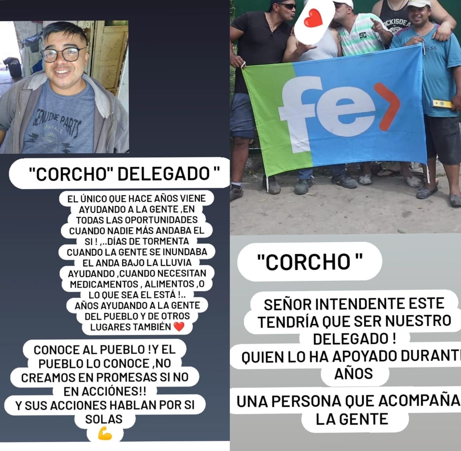 Candidato Corcho Romero en Castro