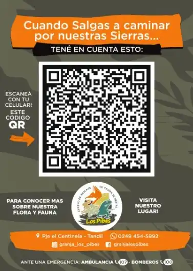 Crearon un código QR con información sobre flora y fauna nativas para quienes salgan a recorrer las sierras