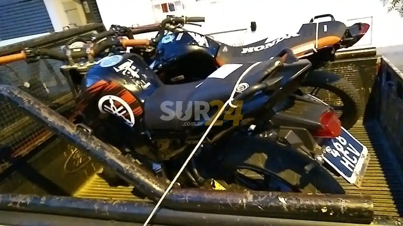 Secuestro de motos y traslado al corralón
