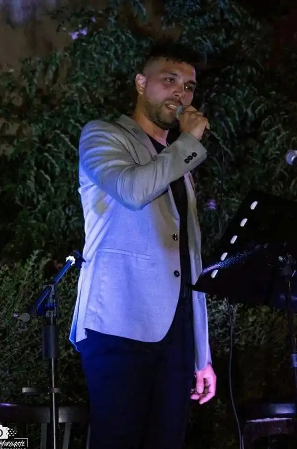 El tenor Flavio Fumaneri en el Club Social en febrero de este año-