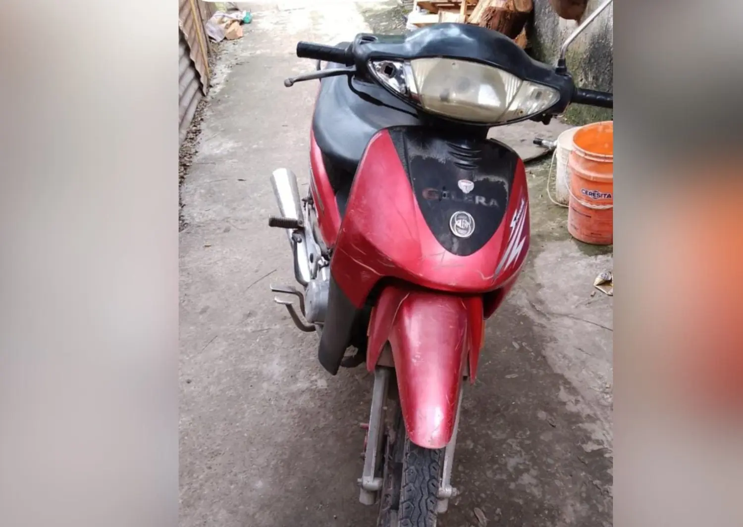 La moto Gilera robada.