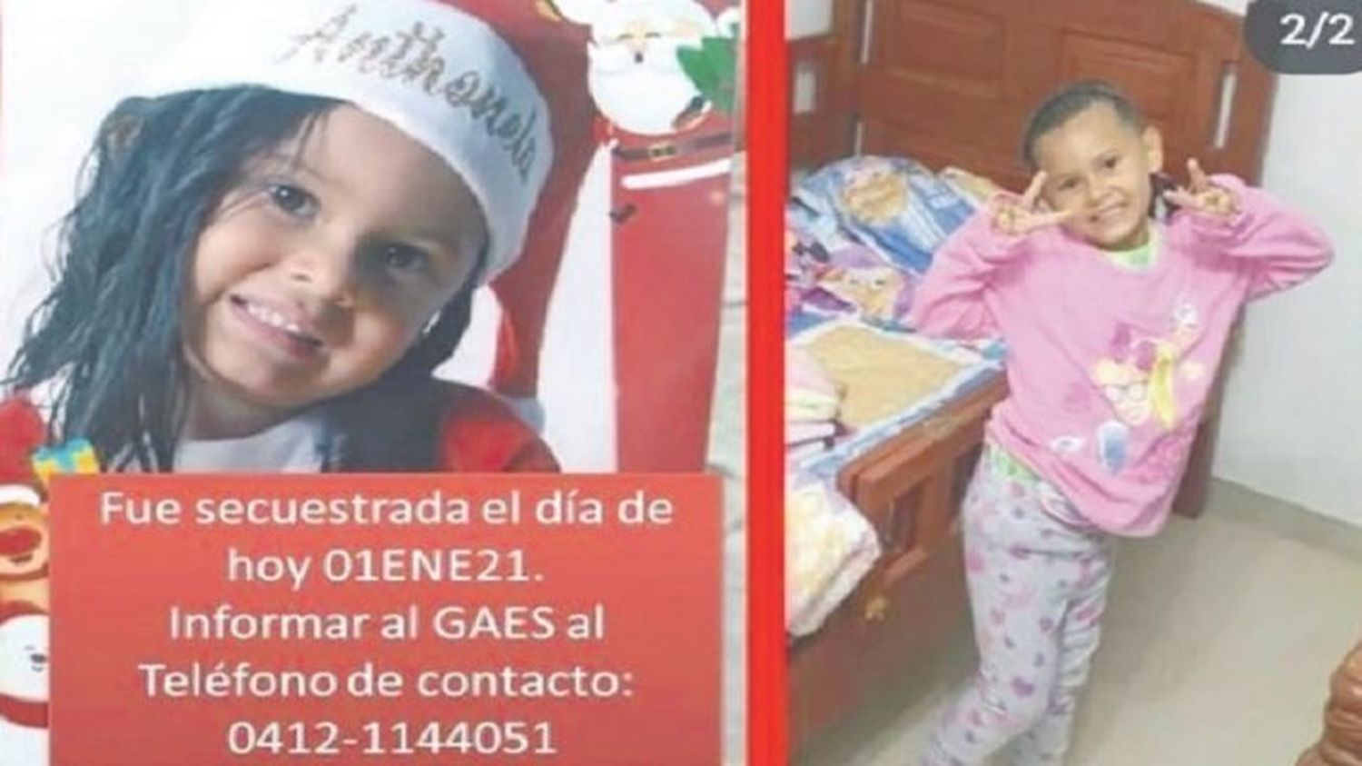 ¿Dónde está Antonella Maldonado? Autoridades persisten en la búsqueda de la niña secuestrada el 1 de enero