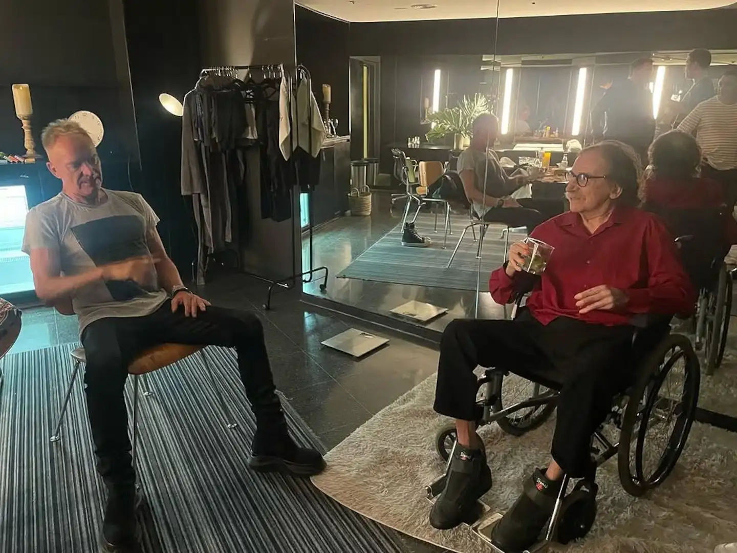 Charly García y Sting se reencontraron en Buenos Aires antes del show del británico en el Movistar Arena.