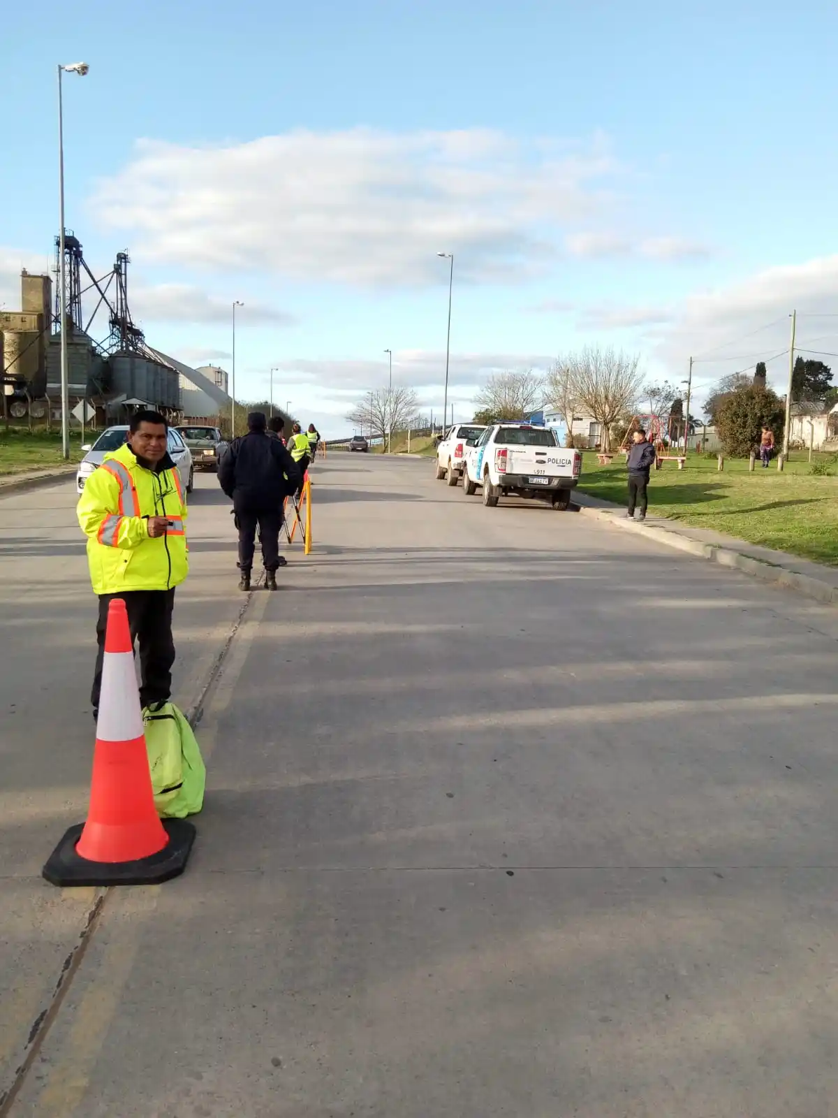 operativo de control de tránsito bajada Kirchner