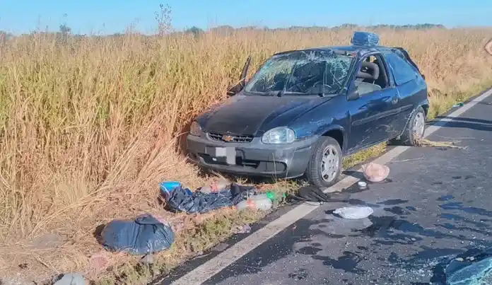 Una familia protagonizó un violento vuelco en Entre Ríos