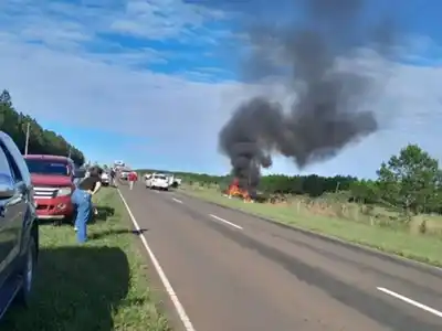 Cuatro personas murieron en un choque frontal sobre la Ruta 12, cerca de Ituzaingó