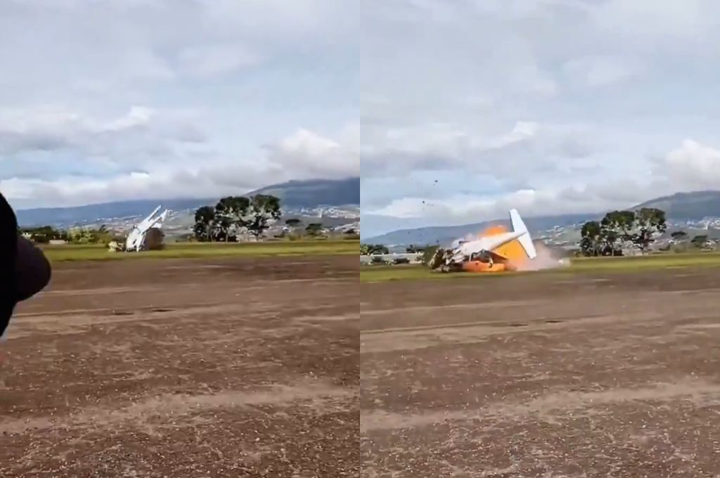 Avioneta se estrella al despegar