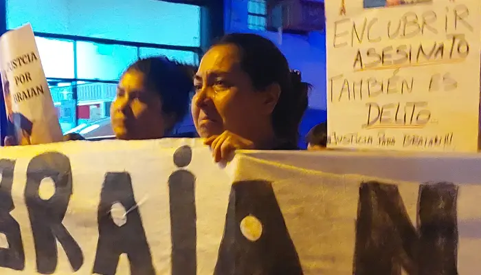 La marcha en la que la madre de Braian Sosa pidió que vayan presos los responsables. Foto: La Opinión.