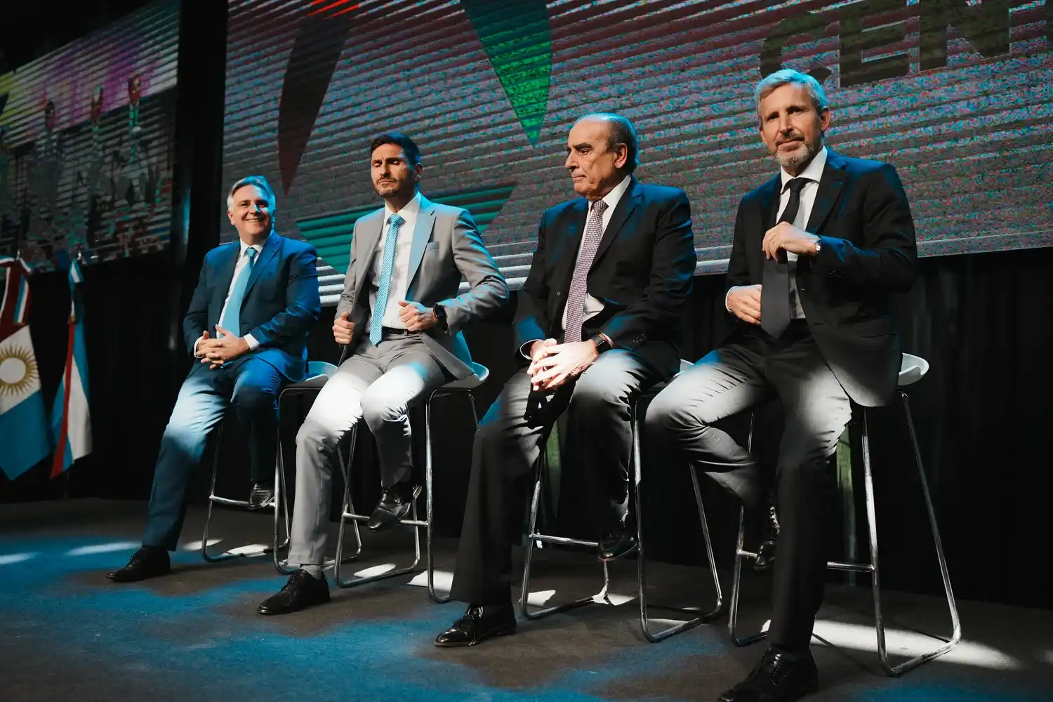 Los mandatarios de Entre Ríos, Rogelio Frigerio; de Santa Fe, Maximiliano Pullaro; y de Córdoba, Martín Llaryora