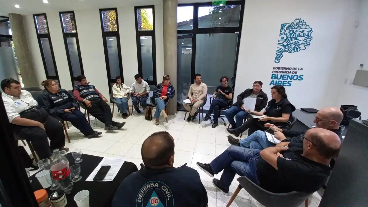Fabio Giovannetoni, designado como jefe de la Zona 7 de Defensa Civil reunión en baradero