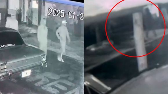 [VIDEO] Delincuentes intentaron romper una puerta a patadas para robar una vivienda