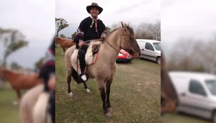 Joaquín desfiló con su caballo