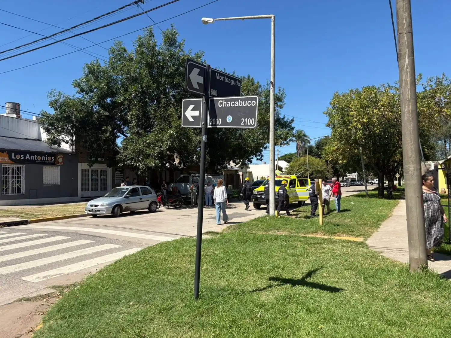 Presidente Perón y 3 de Febrero, escenario del accidente vial. Foto: BVVT