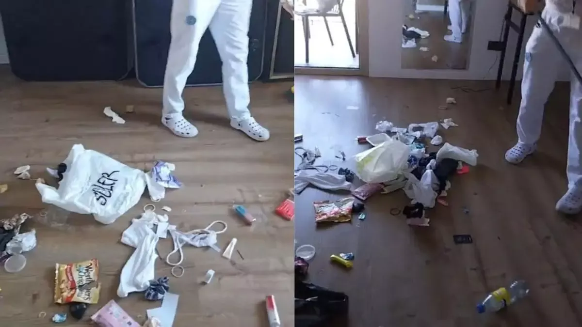 Los huéspedes han dejado el alojamiento como un basurero.