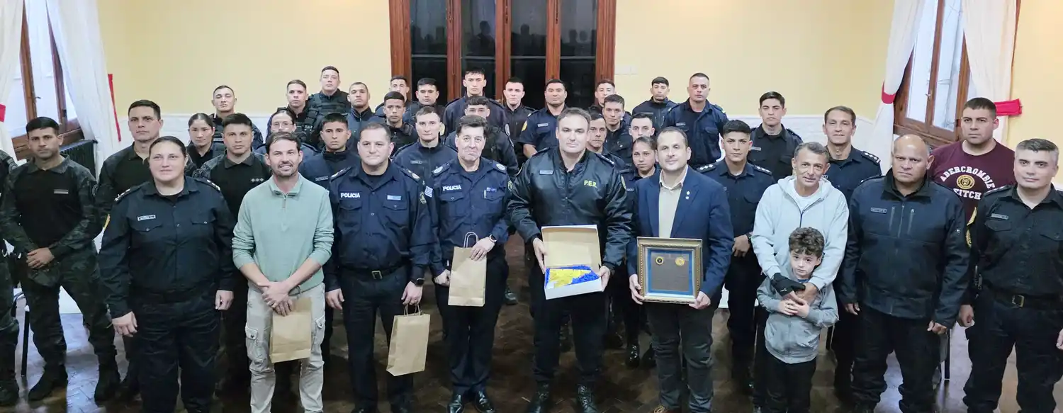 Autoridades de Salto felicitaron a la Policía de Concordia por la captura de un prófugo