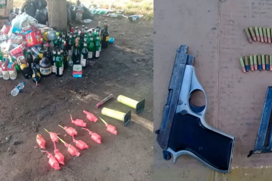 Detuvieron al chofer que trasladaba hinchas de Rosario Central a Córdoba: llevaba armas, alcohol y pirotecnia