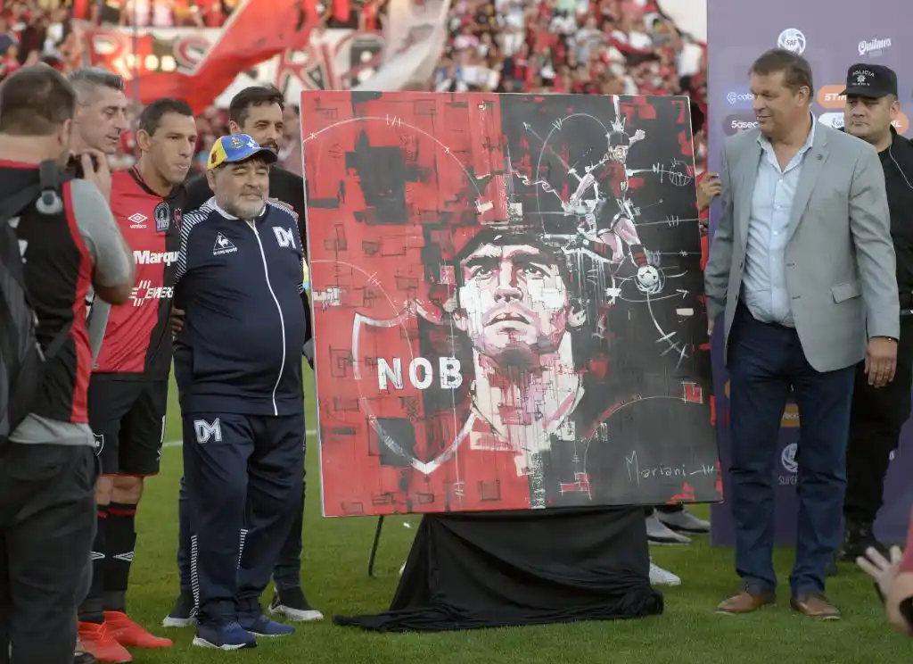   Maradona disfrutó un recibimiento especial