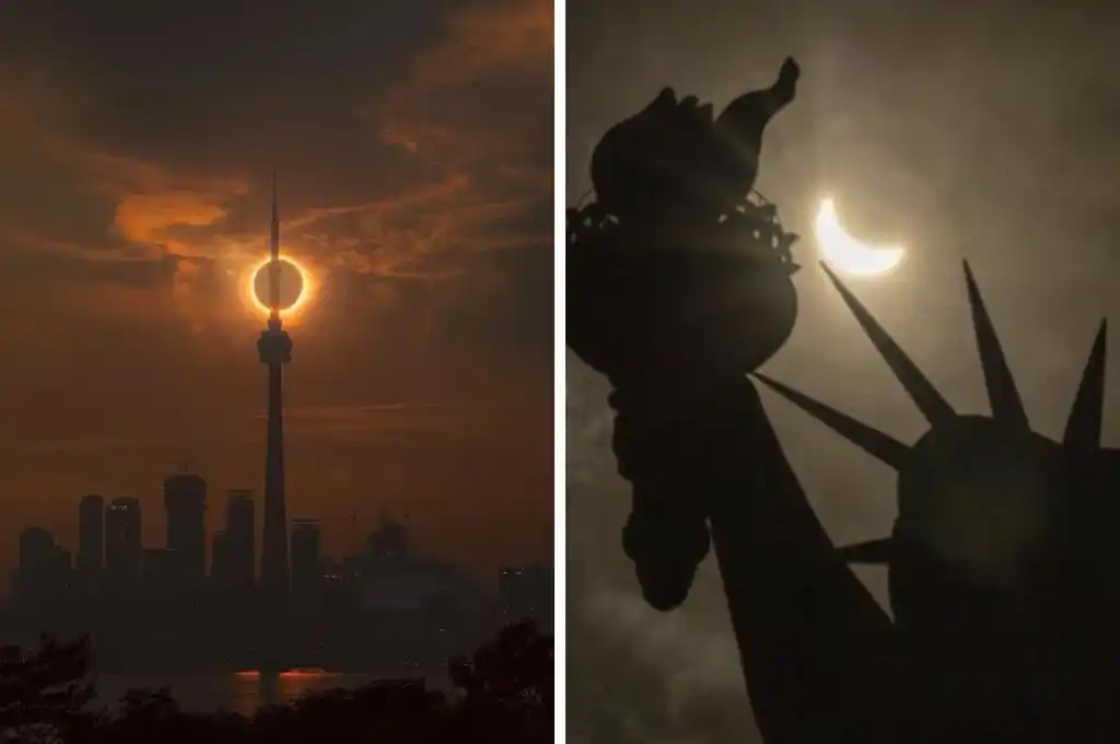 El impactante eclipse solar total.