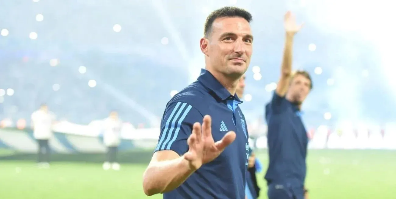 Lionel Scaloni luego de consagrarse campeón en Qatar.