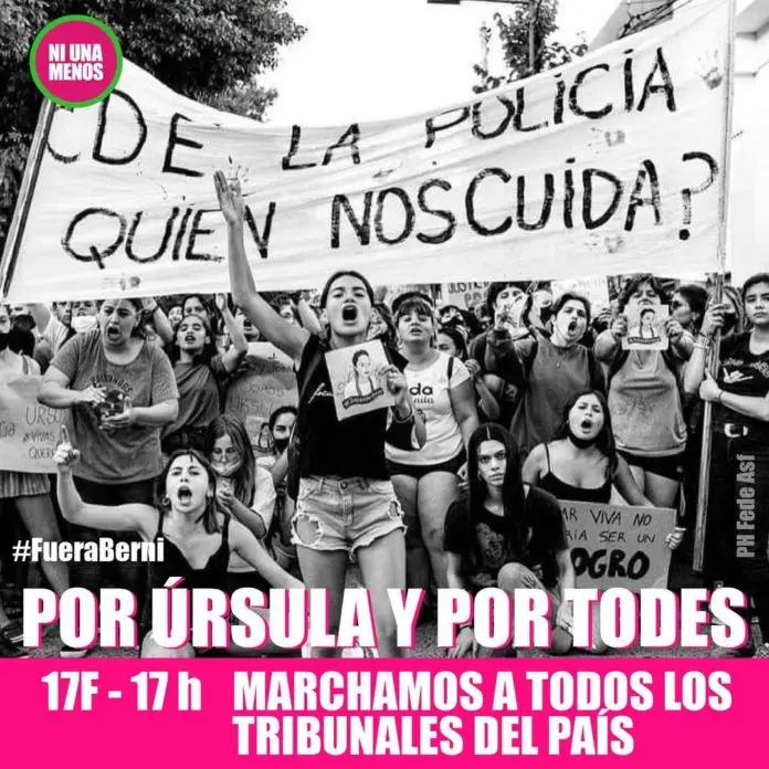 #NiUnaMenos convoca a una concentración en repudio al femicidio de Úrsula Bahillo