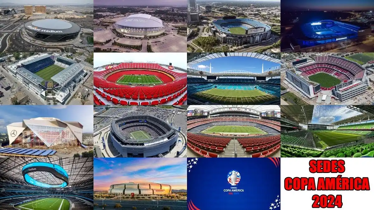 ESTO SON LOS  14 ESTADIOS de la Copa América Estados Unidos-2024 (+Datos)