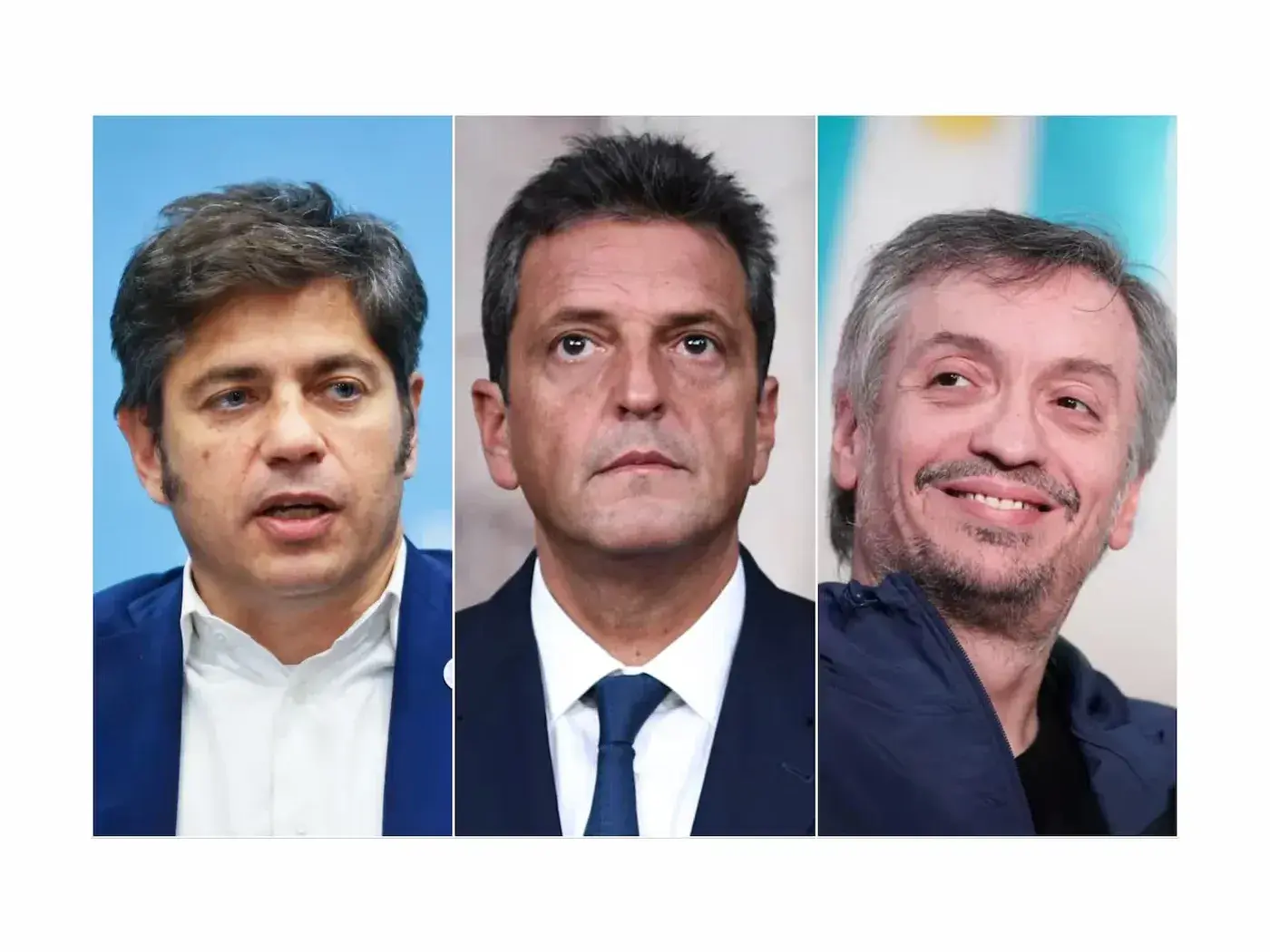 Kicillof, Massa y Máximo Kirchner