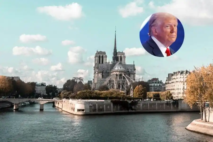 Donald Trump confirmó que viajará a París para la reinauguración de la catedral de Notre Dame