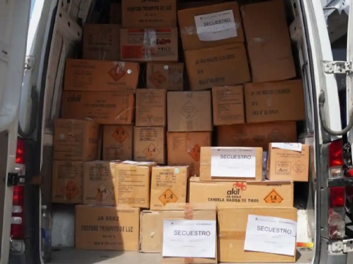 Se secuestraron más de 19.000 kilos de pirotecnia en infracción