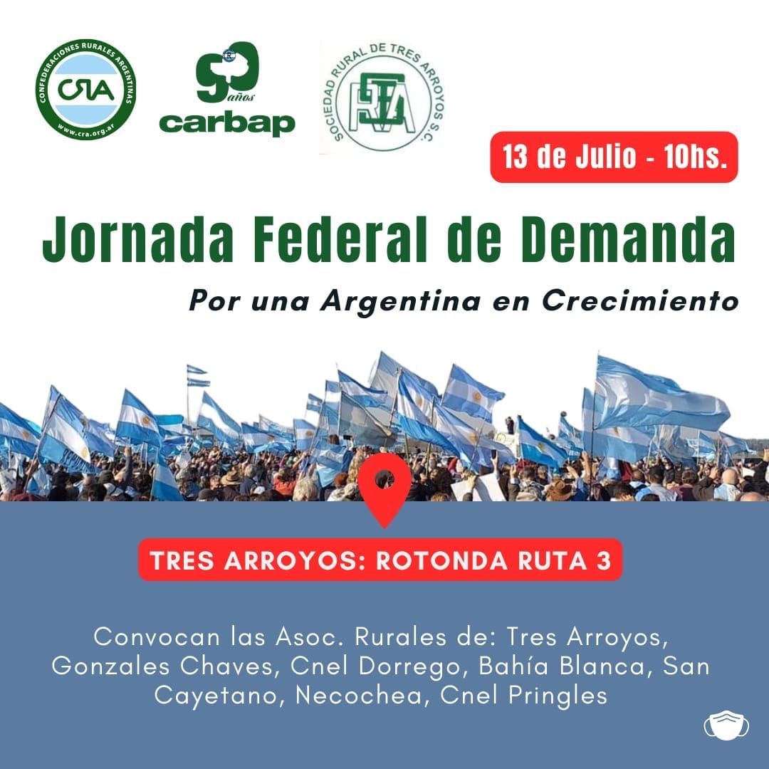 El campo vuelve a la ruta en la Jornada Federal de Demanda