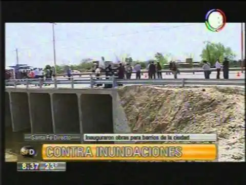 Inauguraron obras contra inundaciones para Chalet, San Lorenzo y Centenario