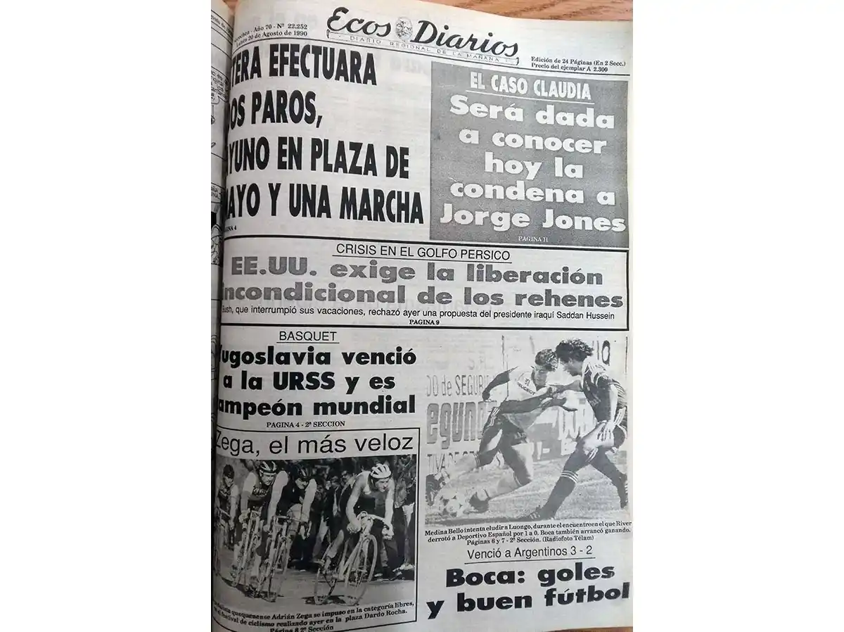 Lunes 20 de agosto de 1990