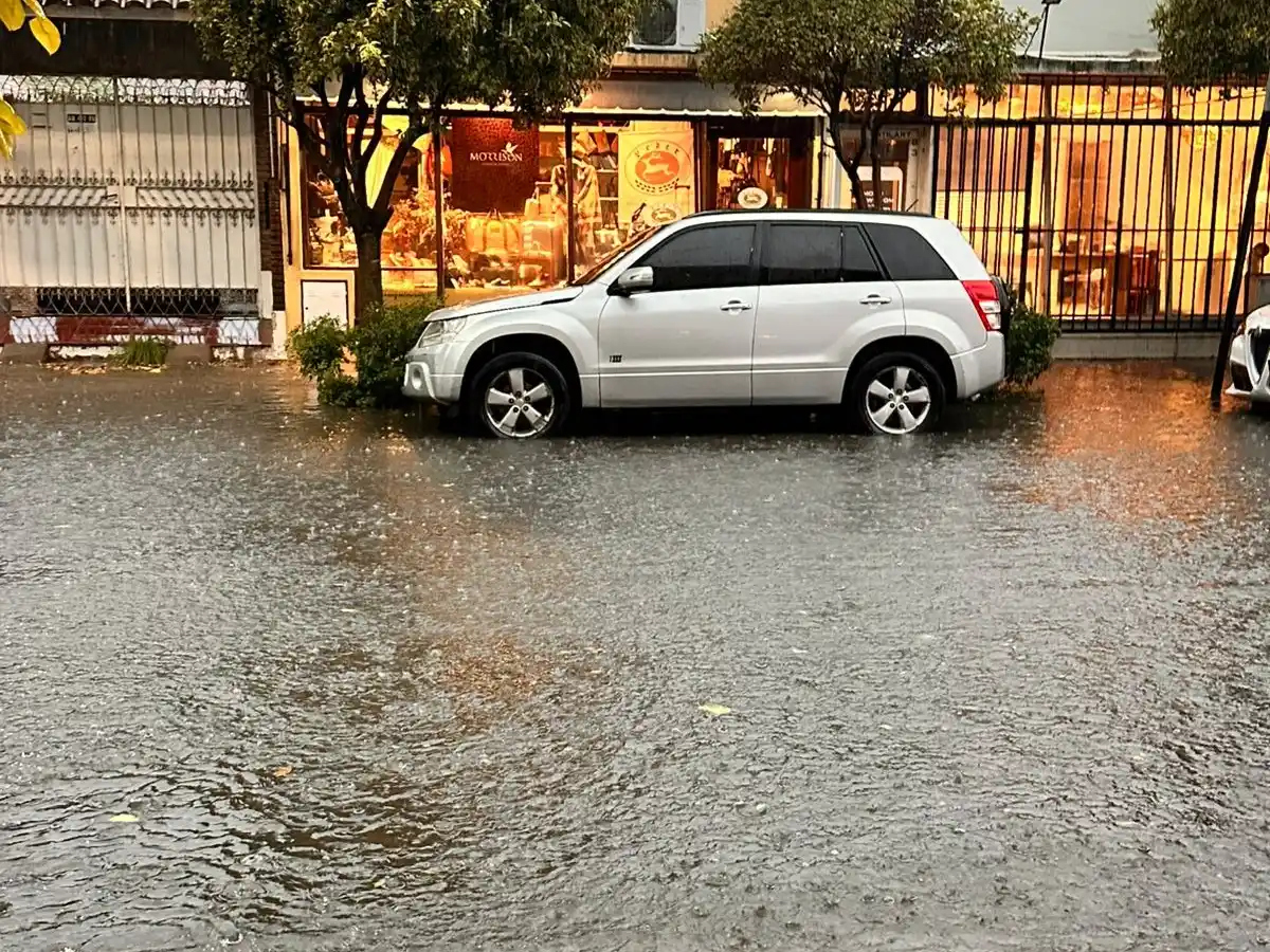 Calles anegadas en la zona céntrica
