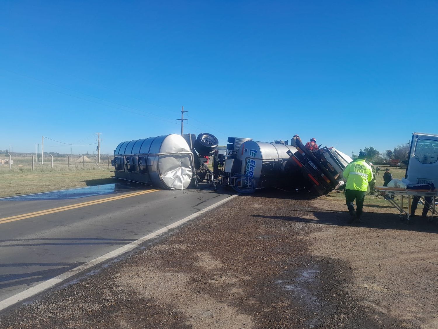 Fatal accidente en la Ruta Nacional 12: un camionero perdió la vida en un choque frontal en Nogoyá