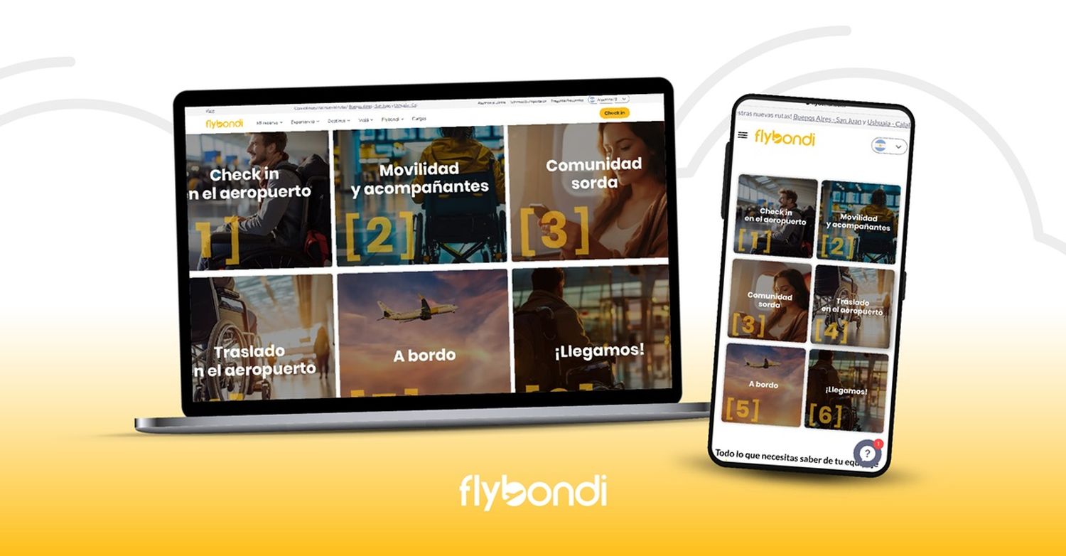 Flybondi desarrolló una sección exclusiva en su web para los pasajeros con discapacidad