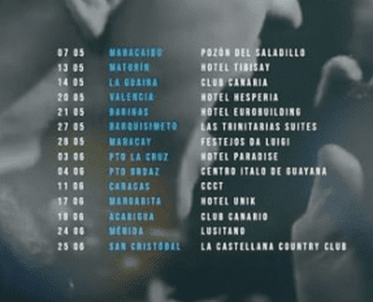 La gira que realiza Guaco por Venezuela. Foto Instagram