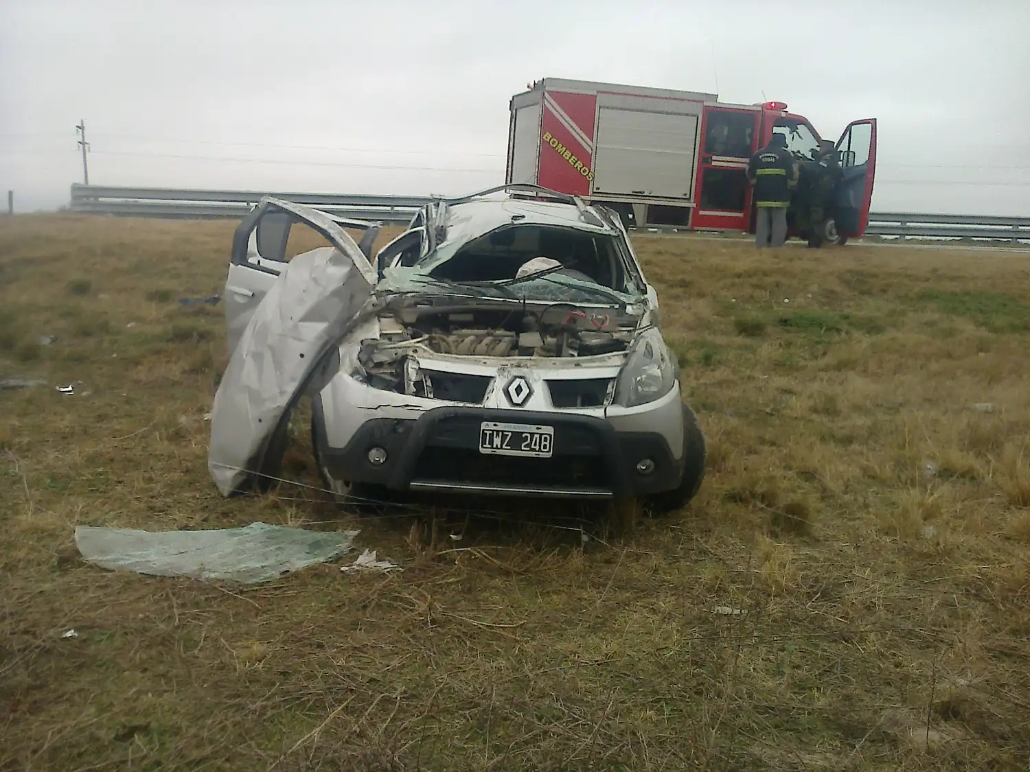 Ruta 14: Vuelco sin heridos de gravedad