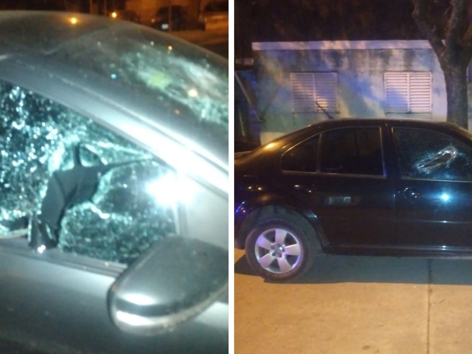 Fueron varios los vehículos afectados en sus vidrios.