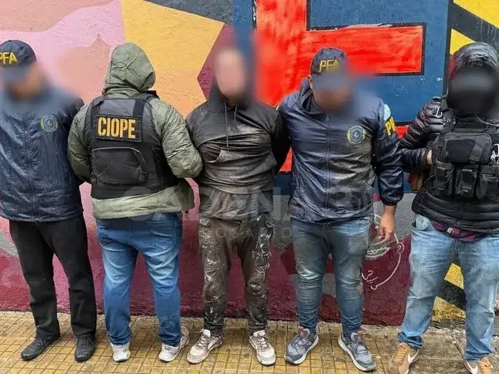 Andrés “Plin” Acosta tras ser detenido.