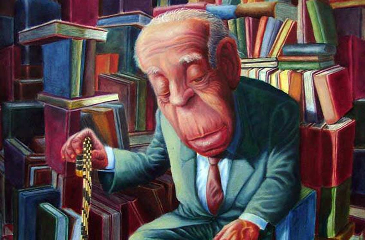 Borges y su distinguida biblioteca