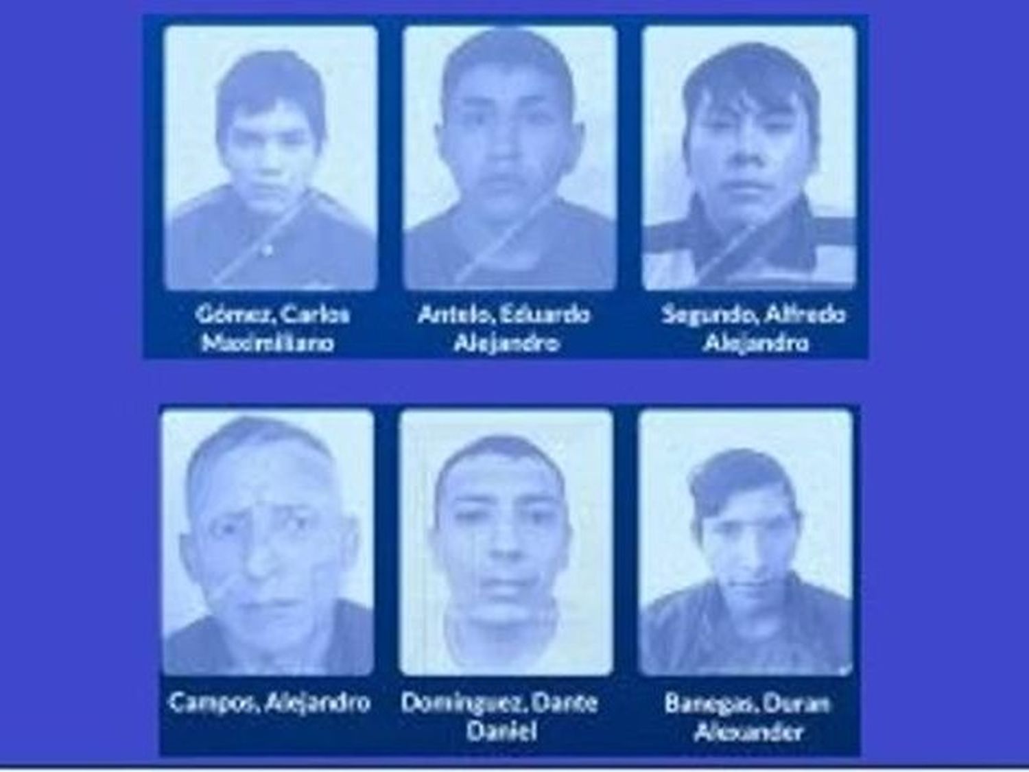 Uno fue recapturado y será imputado. Buscan a los seis restantes.